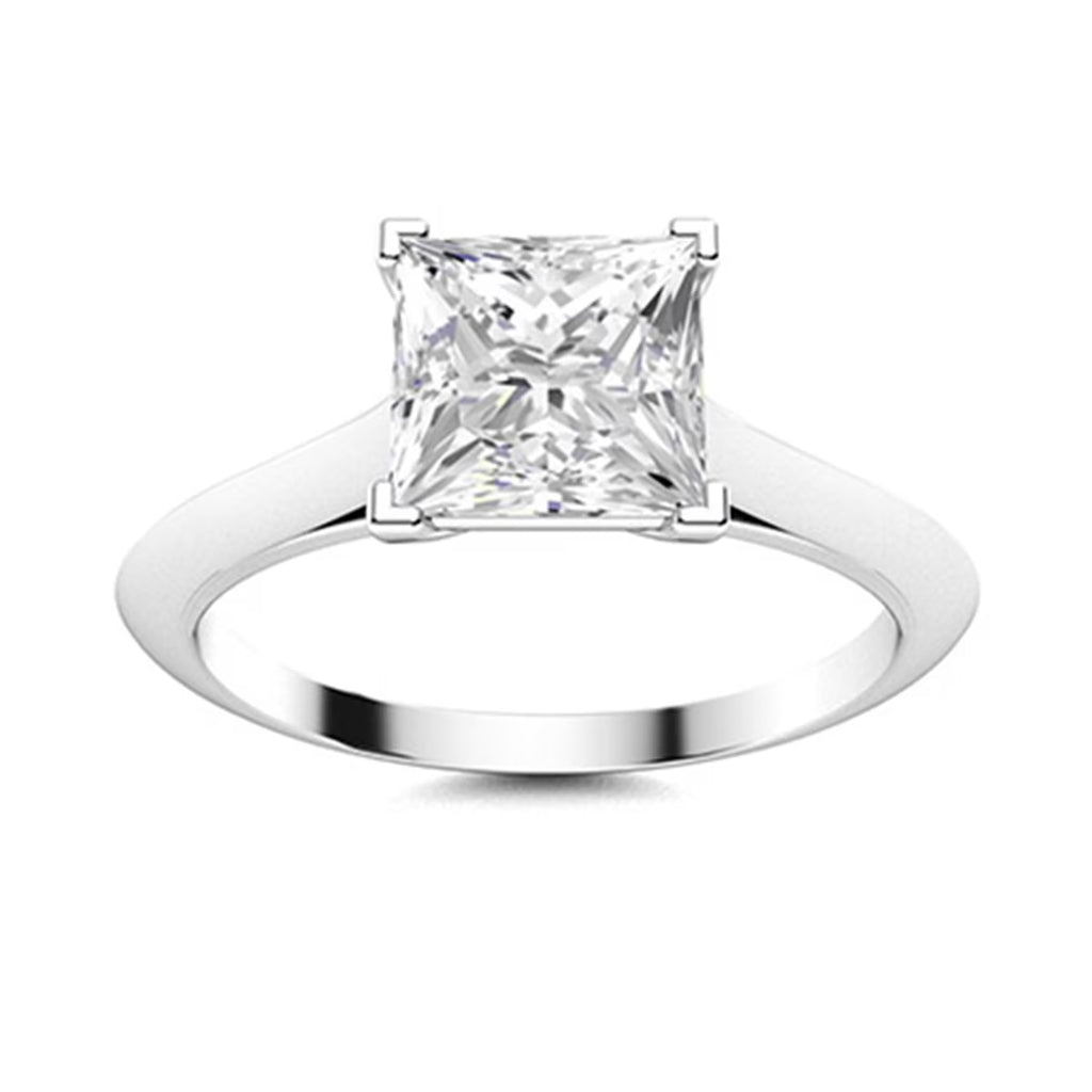 925 Sterling Silver Square Solitaire Ring M4694