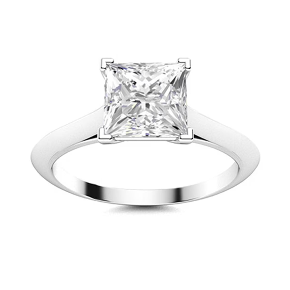 925 Sterling Silver Square Solitaire Ring M4694