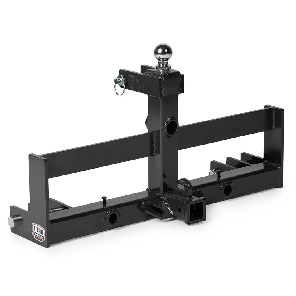 3 Point Hitch Receiver with Suitcase Rack, Cat 1/Cat 2, 3,500 lb Tongue Capacity H21152
