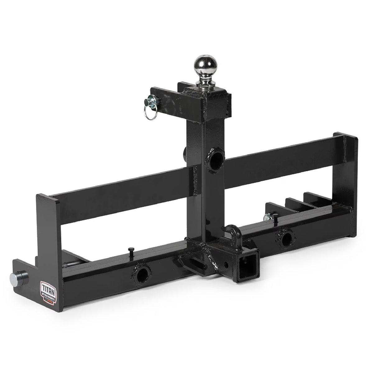 3 Point Hitch Receiver with Suitcase Rack, Cat 1/Cat 2, 3,500 lb Tongue Capacity H21152