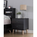 Cappuccino 2-Drawer Nightstand D781