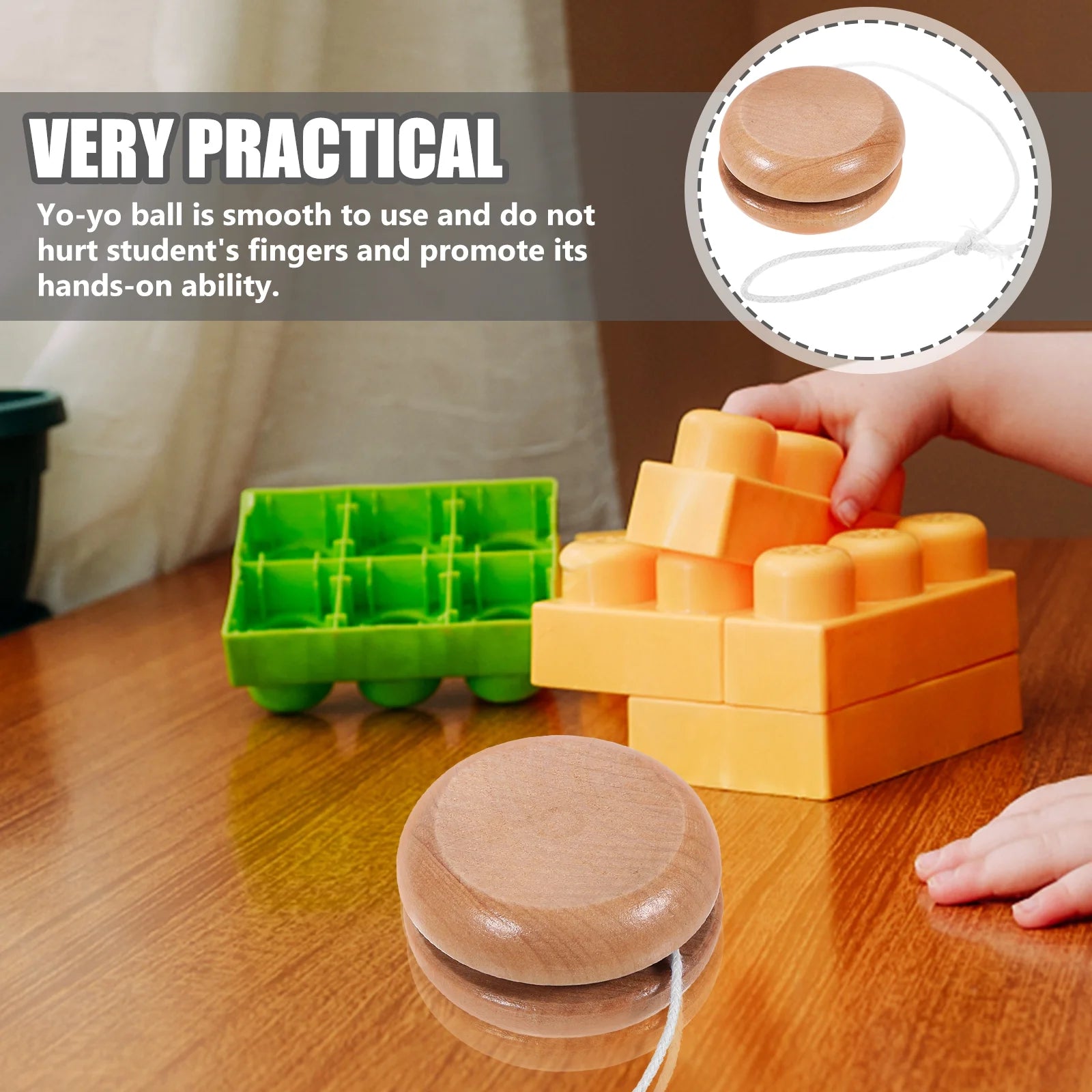 Wooden Yo-yo Toy for Beginner Child D403983