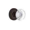 Timeless Bronze Round Clear Crystal Glass Door Knob K445