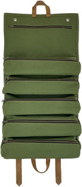 Olive Canvas and Full Grain Leather Tool Roll Bag P85027