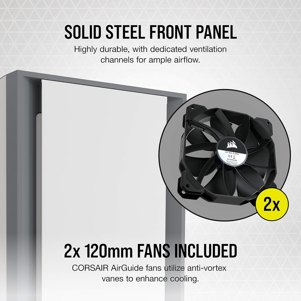 White Tempered Glass Mid-Tower ATX PC Case D93118