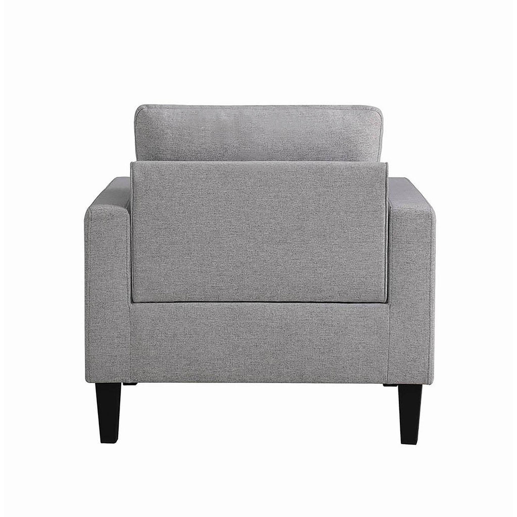 Light Grey Tufted Accent Chair M8855