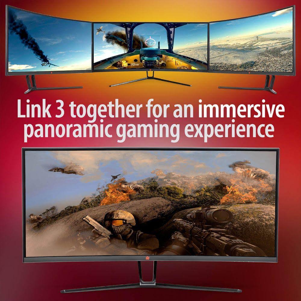 35x22 Curved UltraWide LED Gaming Monitor, 3440x1440 21:9 100Hz (2-Pack) P23385