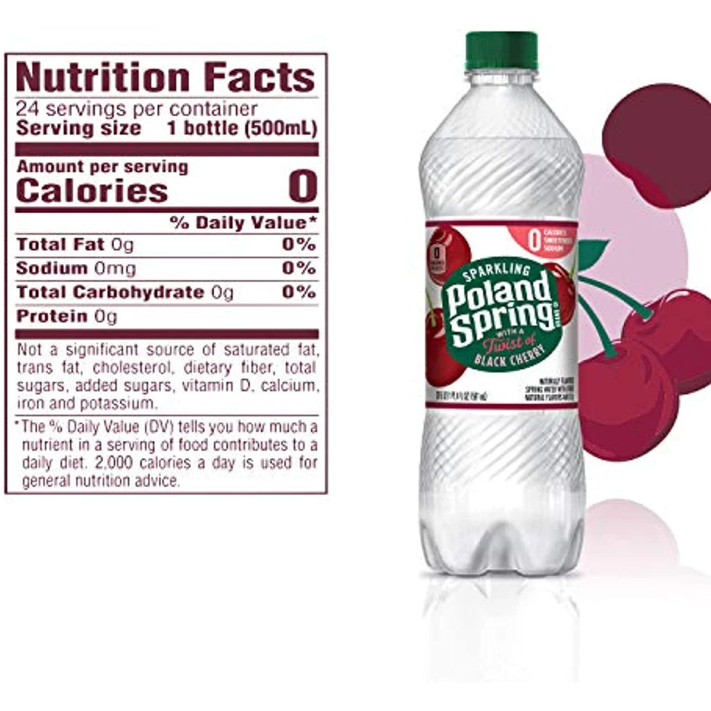16.9 Oz Bottles (8 Pack) Black Cherry Sparkling Water D76564