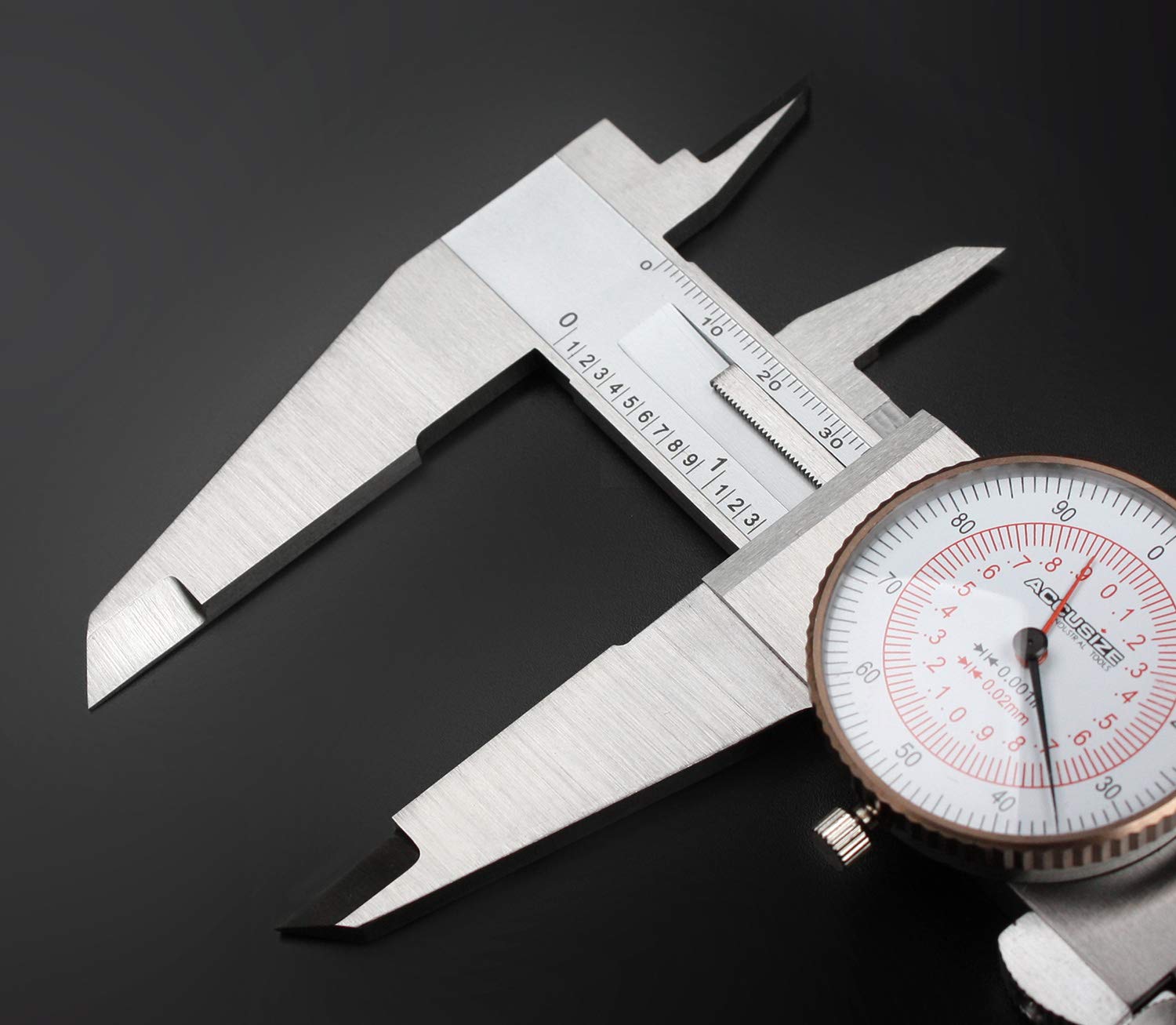 12'' by 0.001''/300mm by 0.02mm Dual Needle Precision Dial Caliper S3996