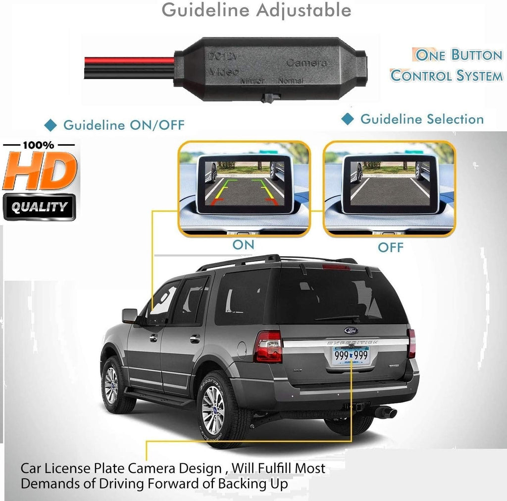 HD 1280x720p Tailgate Handle Backup Camera for Pickup Truck A7612