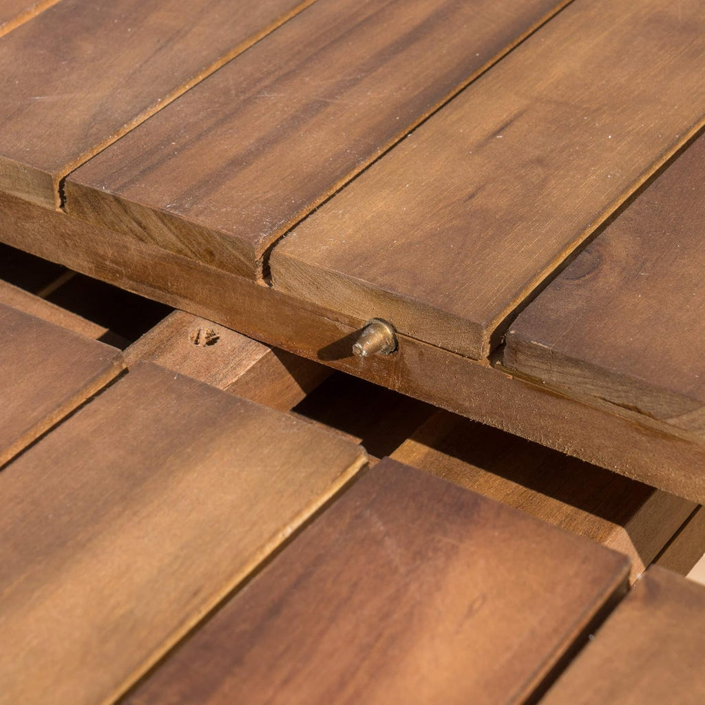 Teak Finish Acacia Wood Outdoor Dining Table I66048