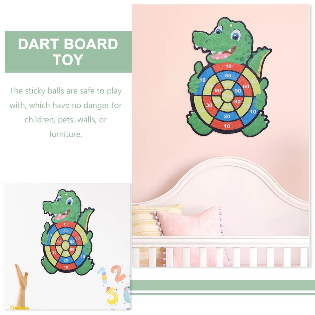 2 Sets Kids Dart Board Game Sticky Balls Cartoon W353916
