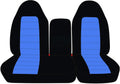 Black & Blue Two-Tone Front 40/60 Split Bench Truck Seat Covers P22867