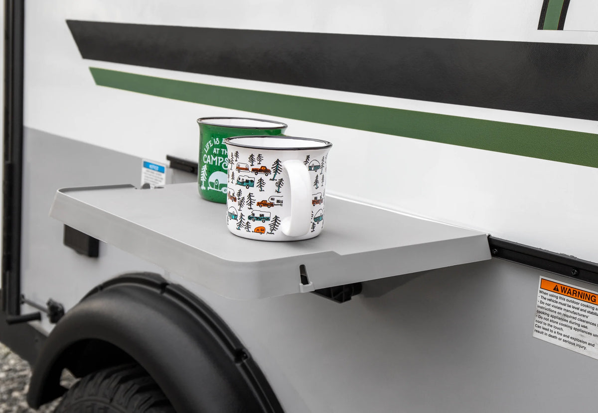 Camper/RV Rail Mount Table with Hook and Holes O32438