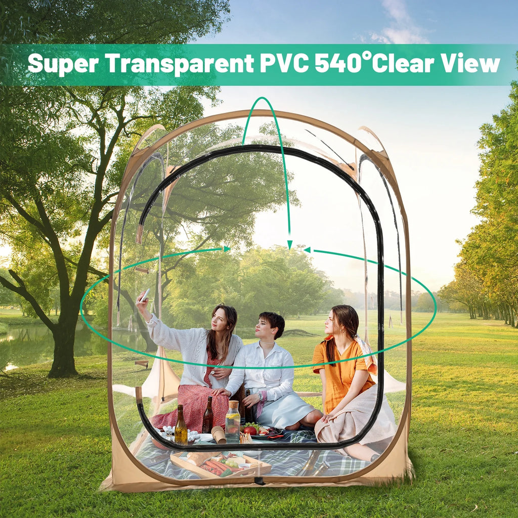 Sports Pop up Tent for up to 3 People, Weatherproof, Clear View C673473