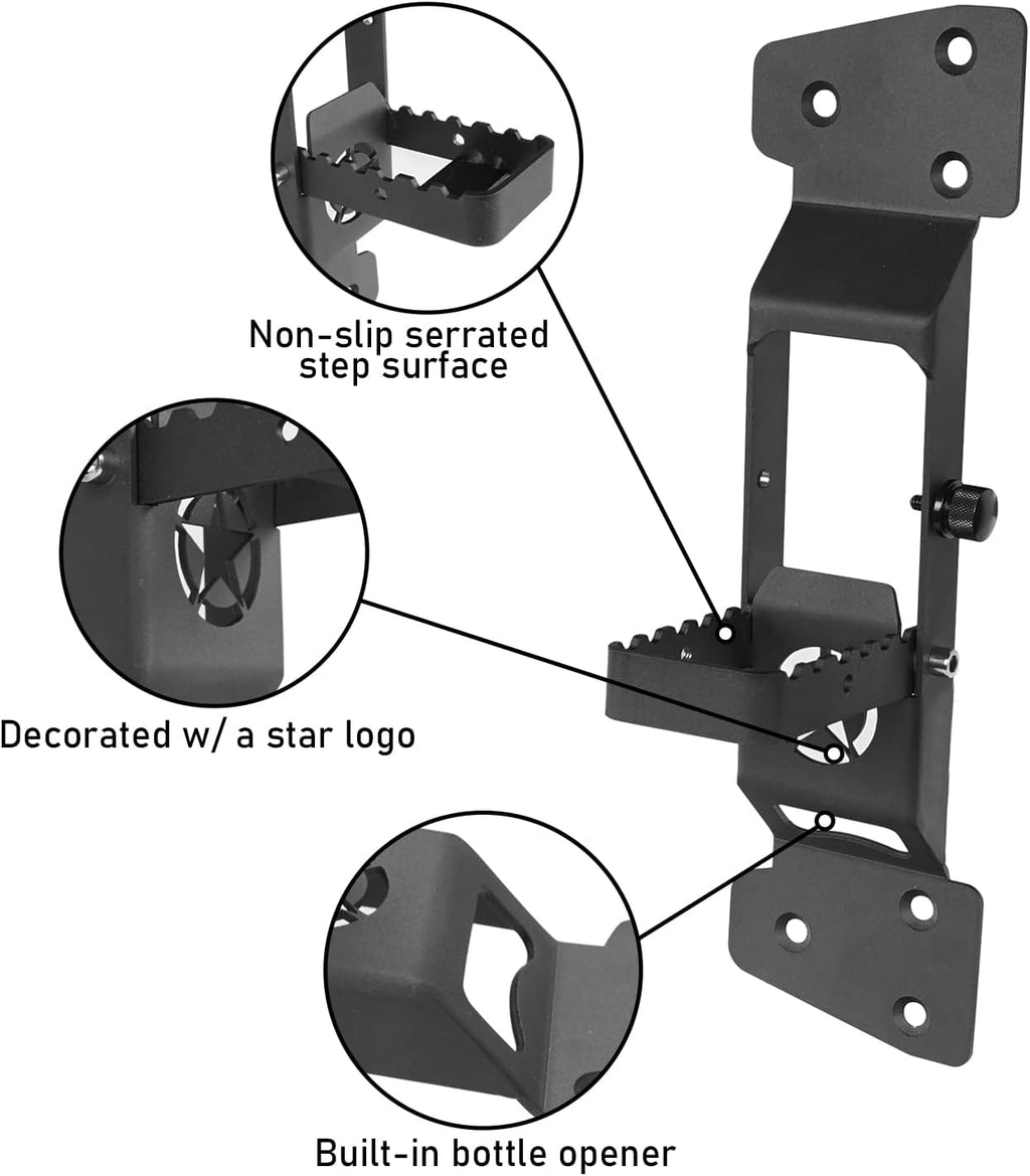 Door Hinge Step Roof Access with Bottle Opener, Pair Pack of 2 A792