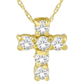 1/2CT Diamond Petite Cross & Chain I854595
