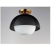 1 Light Flush Mount Black/Satin N5539