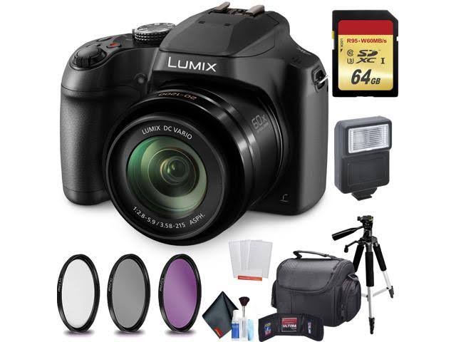 Digital Camera with Carrying Case and 64GB Memory Card Bundle S57948