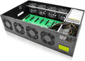 8 GPU Mining Rig Frame Case with Display Screen, 2500W Power Supply, Motherboard, CPU, RAM, SSD, 8 Adjustable Speed Fans N247