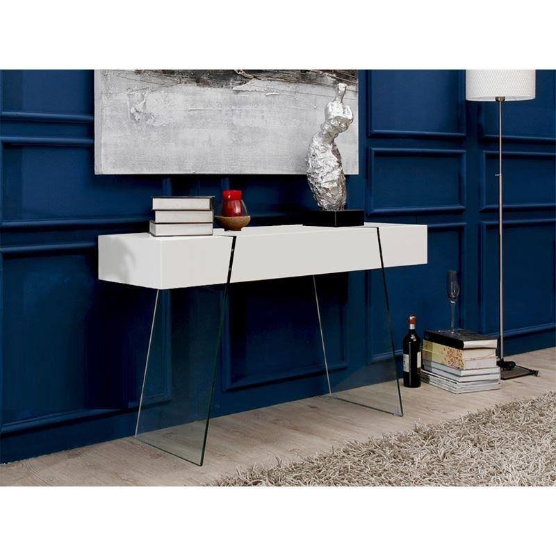 White Lacquer Console Table U85205