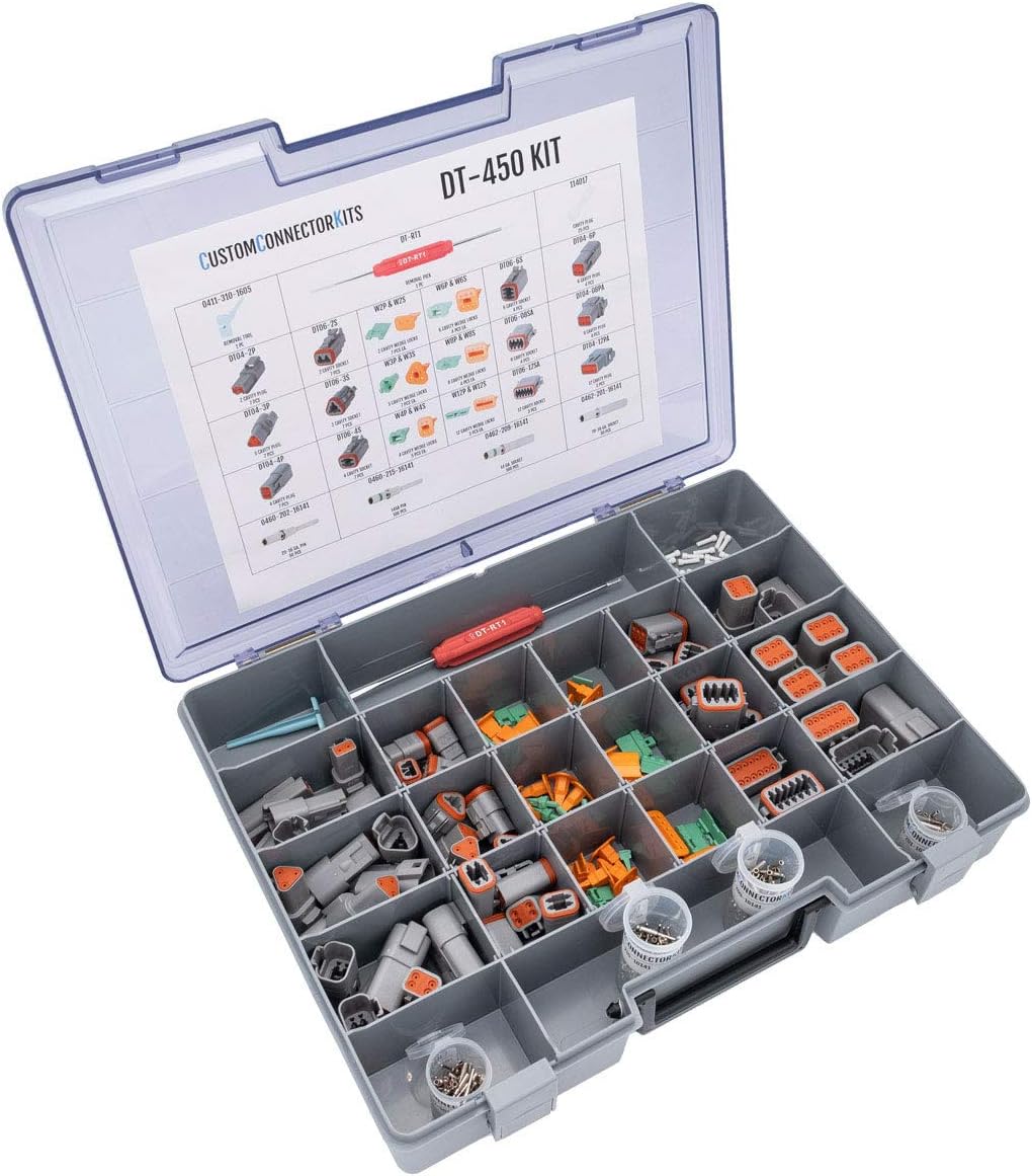 450 Piece Deutsch Connector Kit with Crimp Tool C751