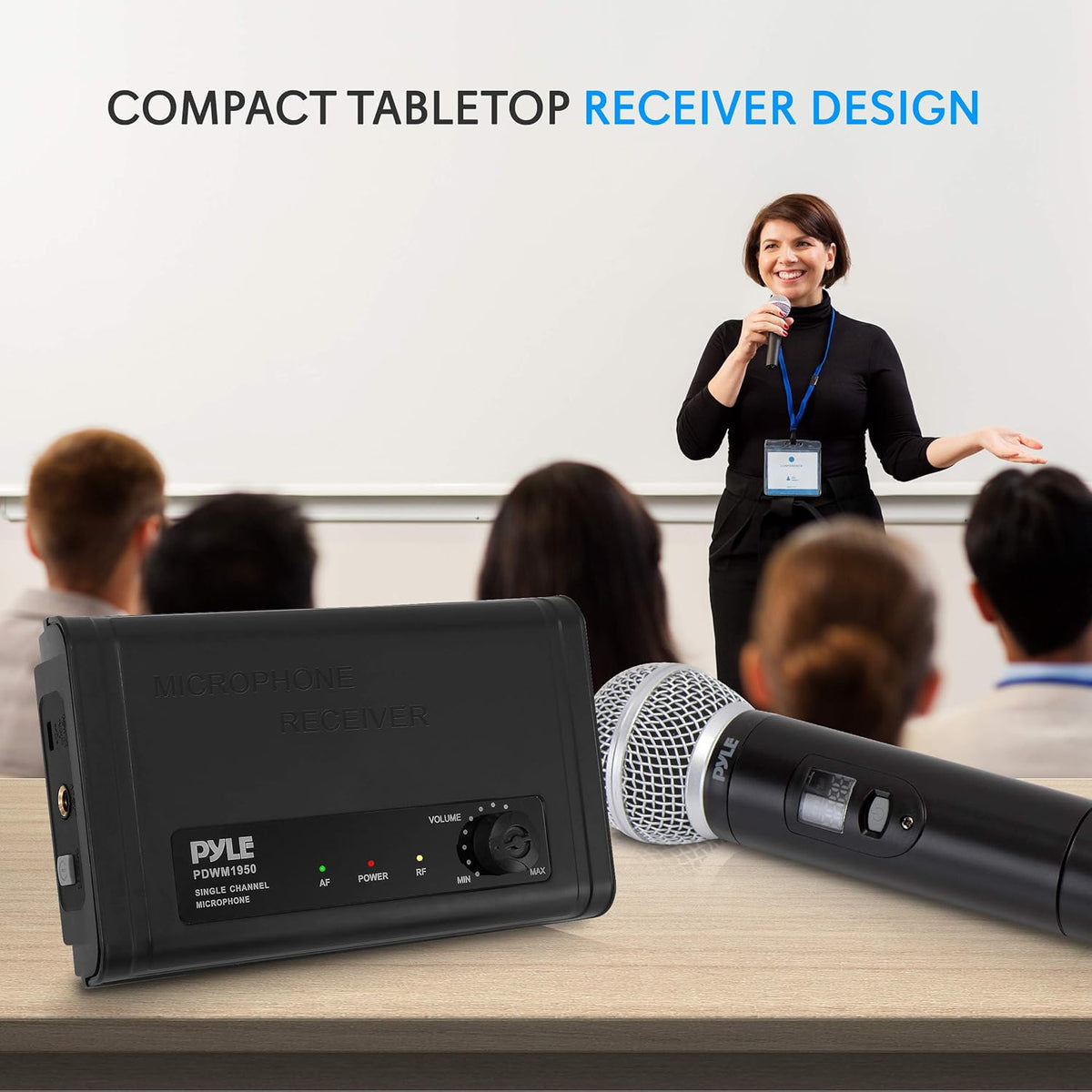Compact UHF Wireless Microphone System with 1 Handheld Mic B752
