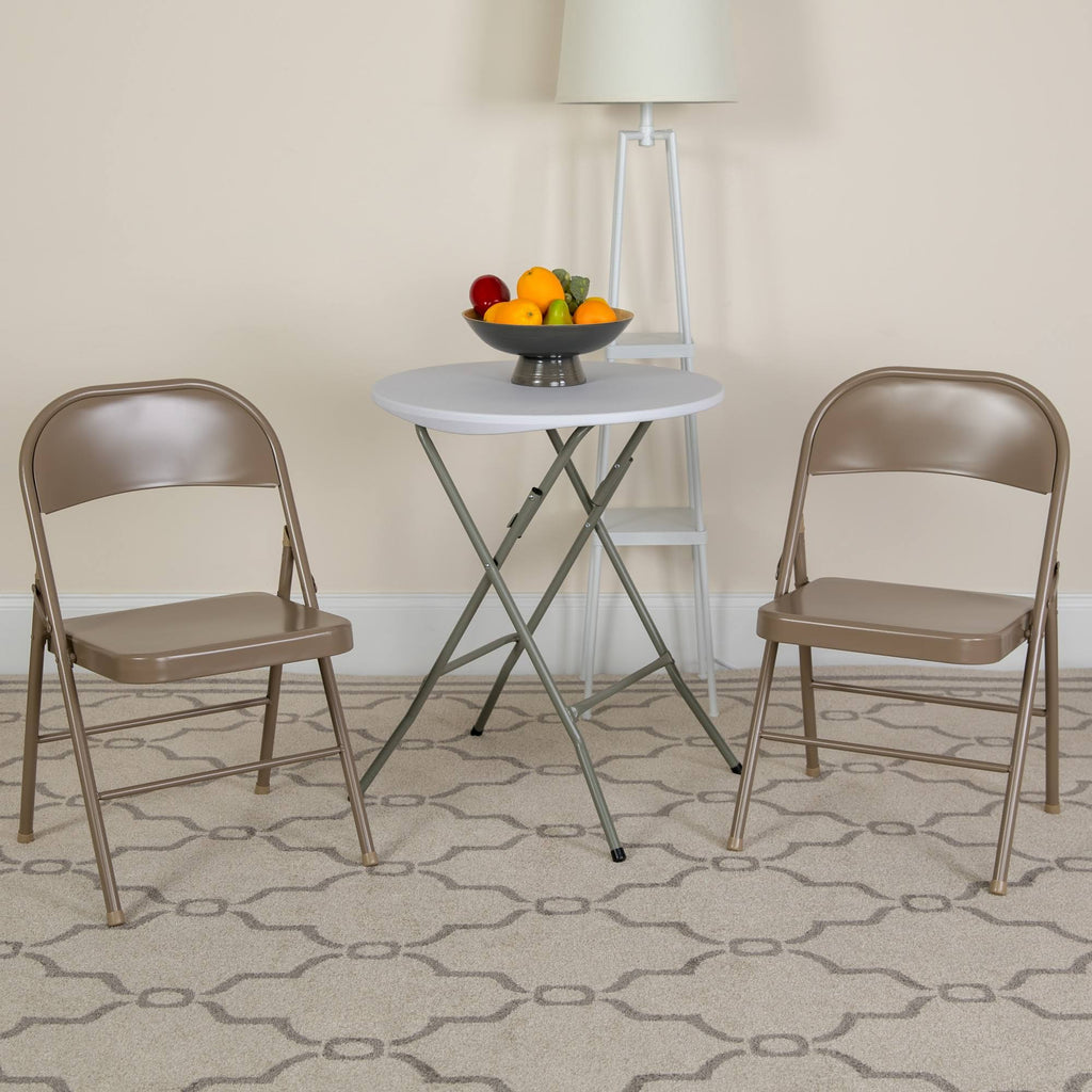 4 Pack Beige Metal Folding Chair X143871