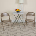 4 Pack Beige Metal Folding Chair X143871