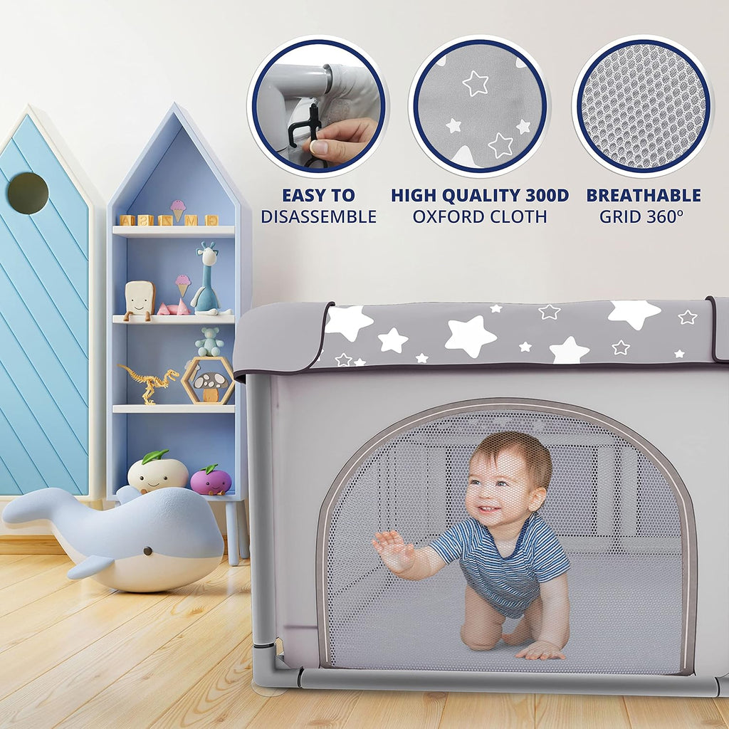 X-Large Foldable Baby Playpen with Carry-Case R9114