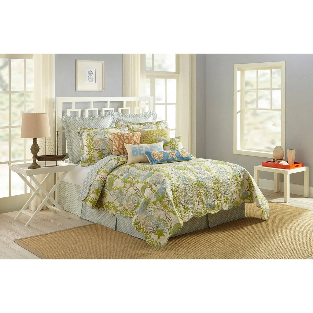 King Size Ocean Botanical Quilt C214