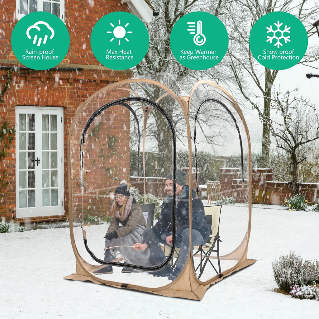 Sports Pop up Tent for up to 3 People, Weatherproof, Clear View C673473