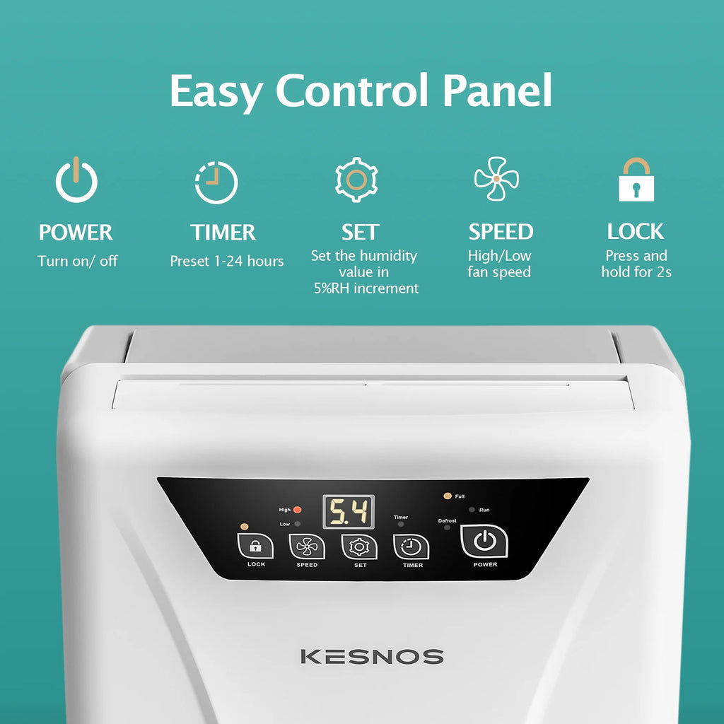34 Pints Dehumidifier with Drain Hose X2086