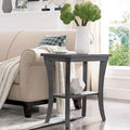 Rustic Wire Brushed Driftwood Narrow End Table K686655