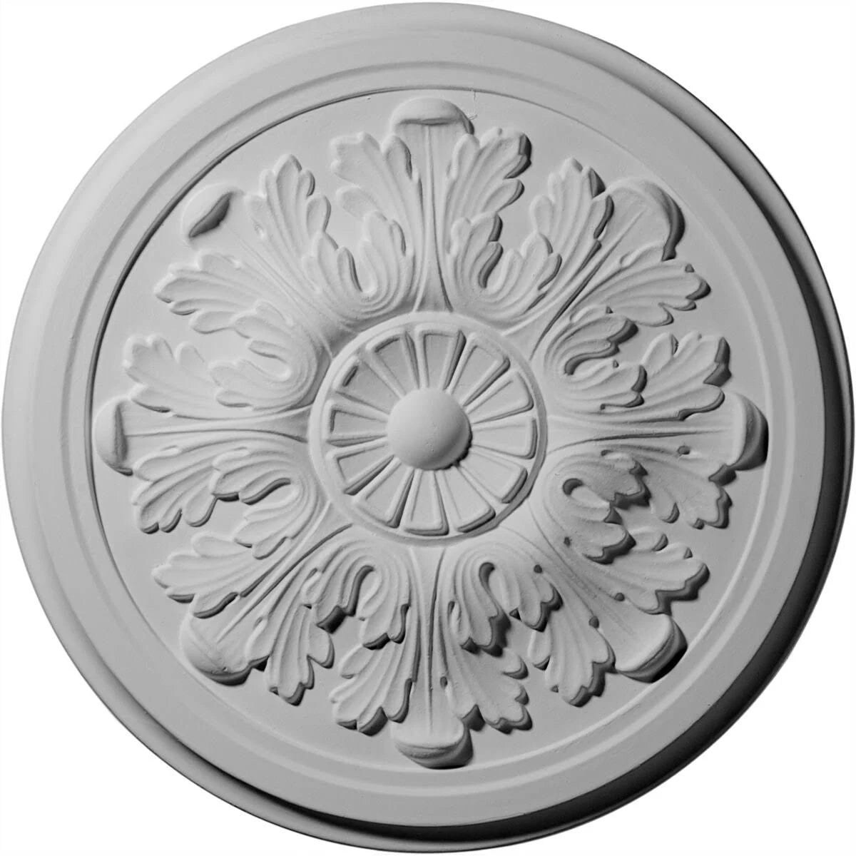Hand-Painted Walnut Ceiling Medallion D72647