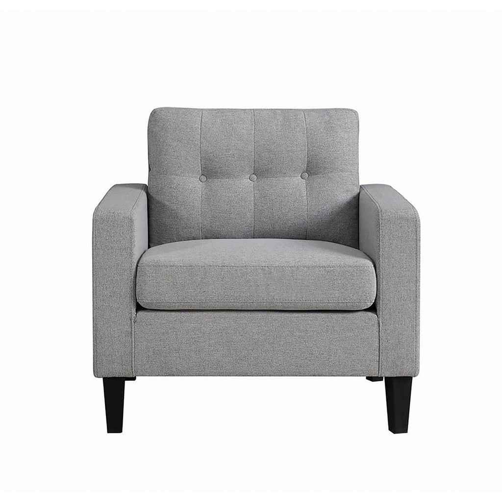 Light Grey Tufted Accent Chair M8855