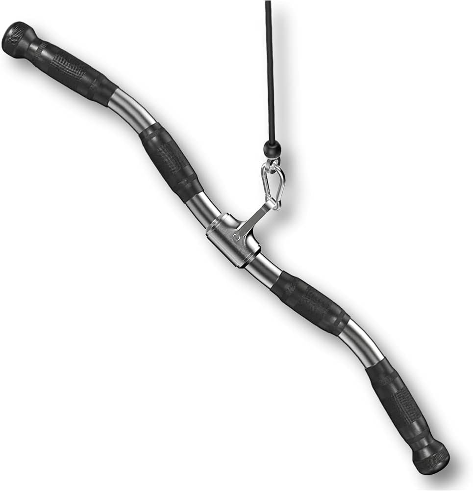 Silver LAT Pull Down Bar Cable Machine Attachment K21404