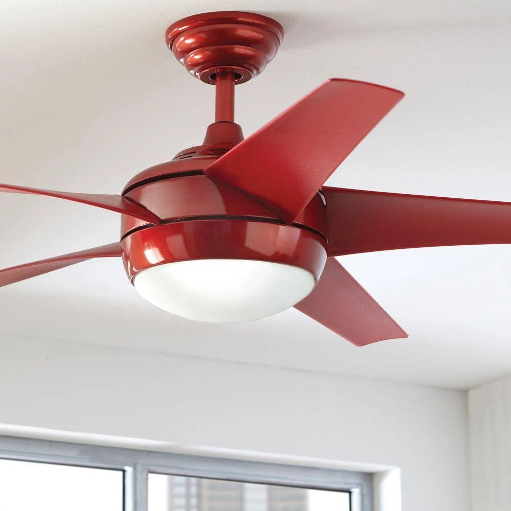 Red LED Indoor Ceiling Fan with Light Kit X820