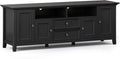 72 inch Solid Wood TV Media Stand with Storage Shelves and Cabinets M7138