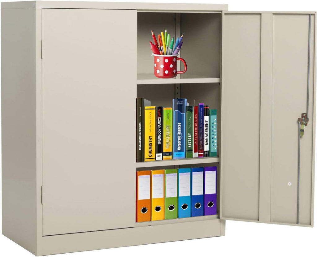 Tall Metal Storage Cabinet with 4 Adjustable Shelves N48381