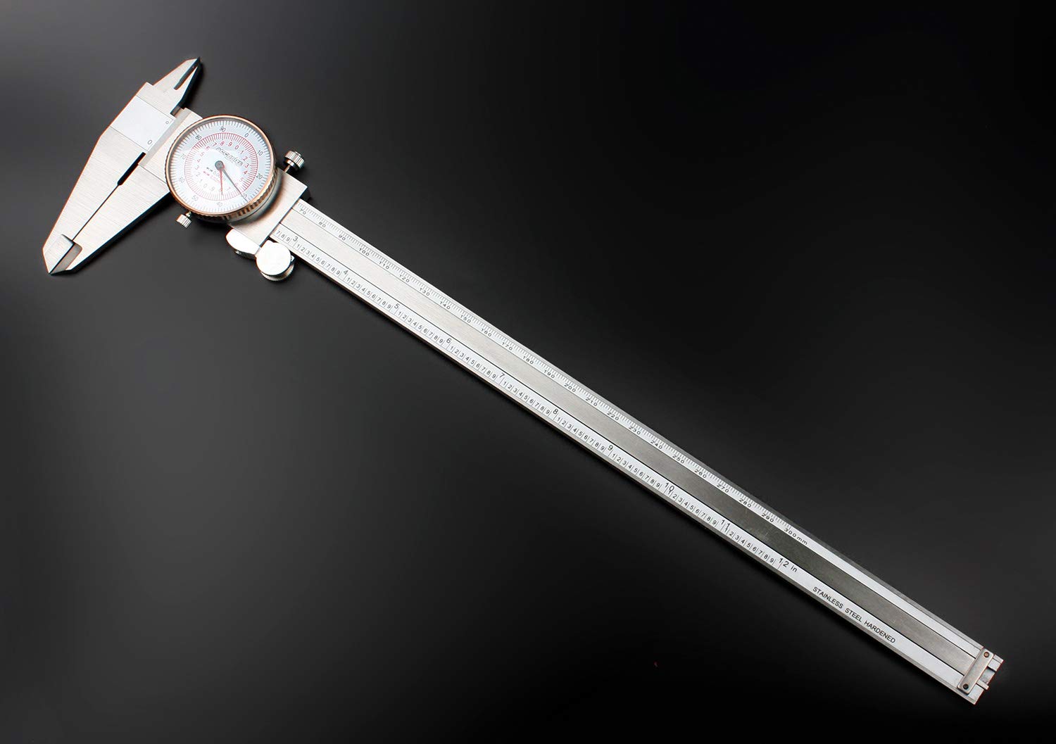 12'' by 0.001''/300mm by 0.02mm Dual Needle Precision Dial Caliper S3996