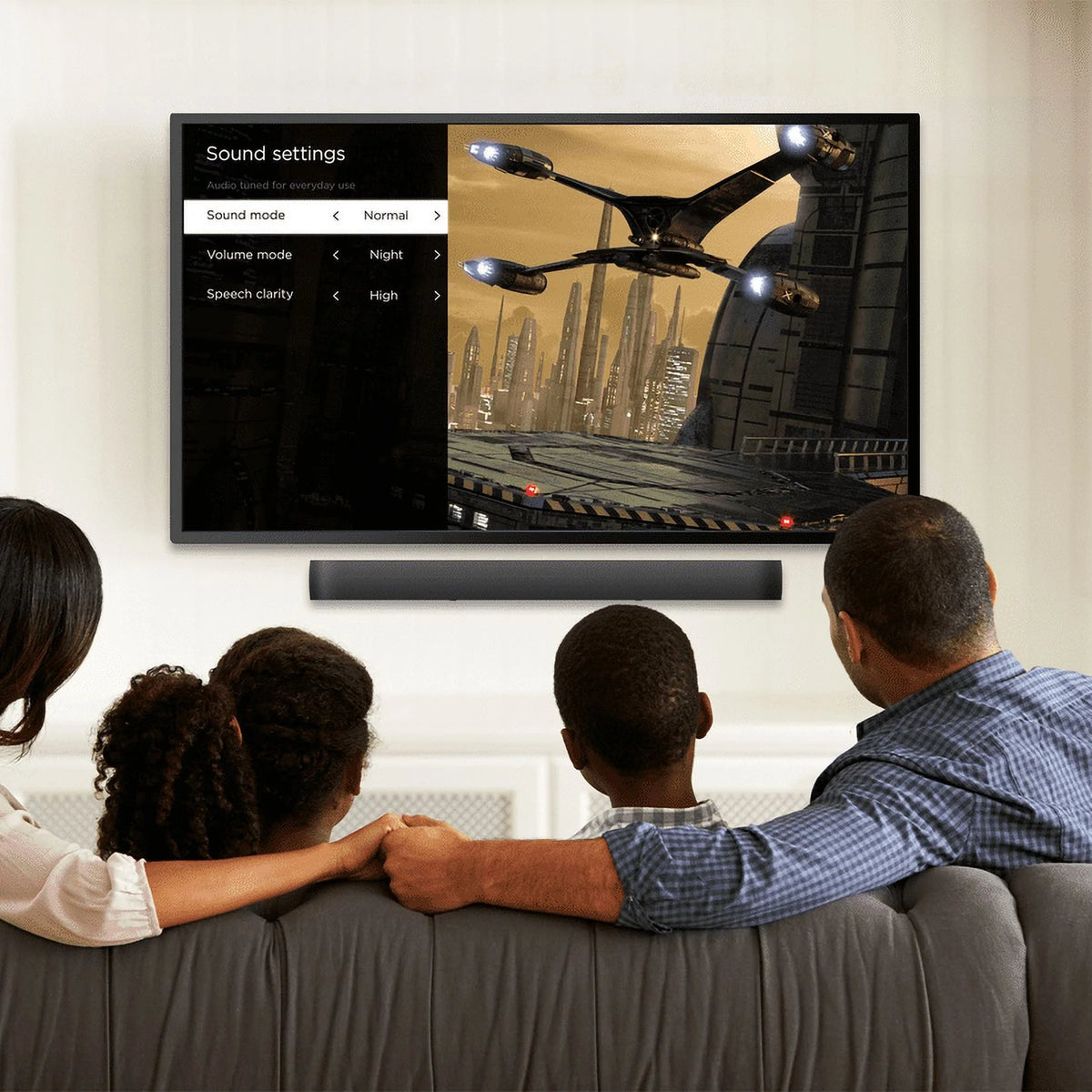 Roku Smart Soundbar with Built-in 4K Streaming Media Player S342