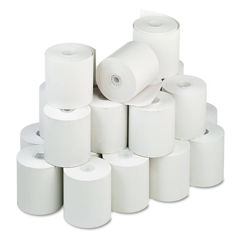 3 inch x 225 ft White Thermal Paper Rolls, 24/Carton Q601