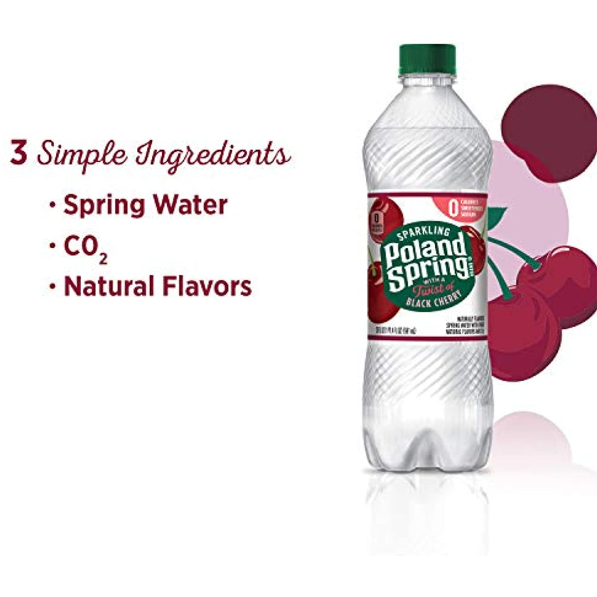 16.9 Oz Bottles (8 Pack) Black Cherry Sparkling Water D76564