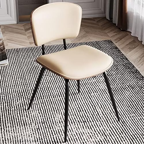 Beige Fabric Dining Chair Pack of 2 Q67354