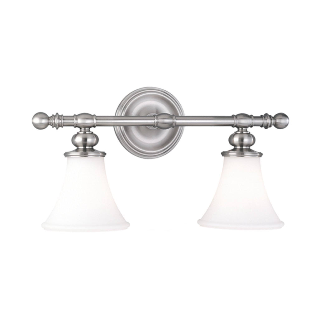 2 Light Bath Bracket, Satin Nickel U1325
