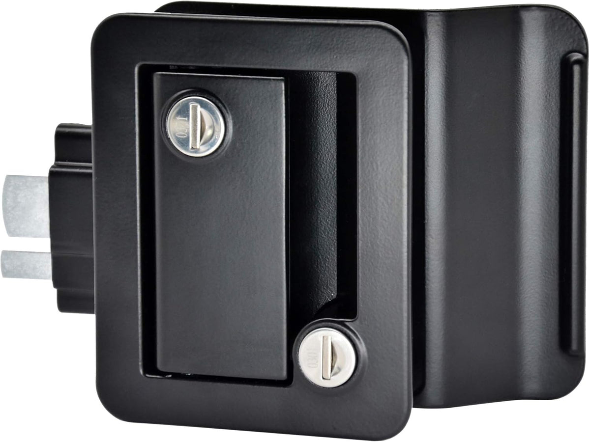 Black Zinc Alloy RV Door Lock with Keypad and Remote Fobs C91436