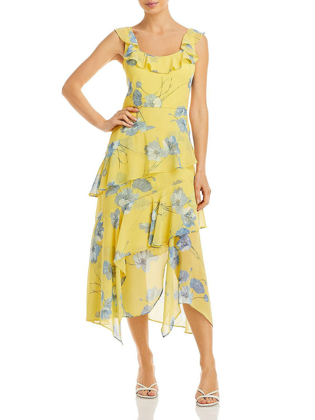 Floral Tiered Shift Dress X851639