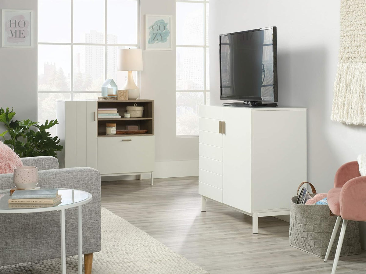 White Finish Credenza D832