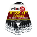 30 Pack Rubber Tarp Straps with Crimped Hooks Q22294